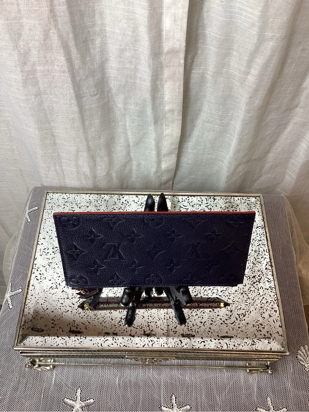 Louis Vuitton Monogram Empreinte Zippered Insert- “Marine Rouge”